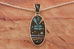 Calvin Begay Night Sky Sterling Silver Pendant
